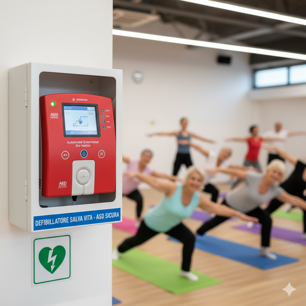 Defibrillatore obbligatorio ASD Ginnastica Dolce basso impatto